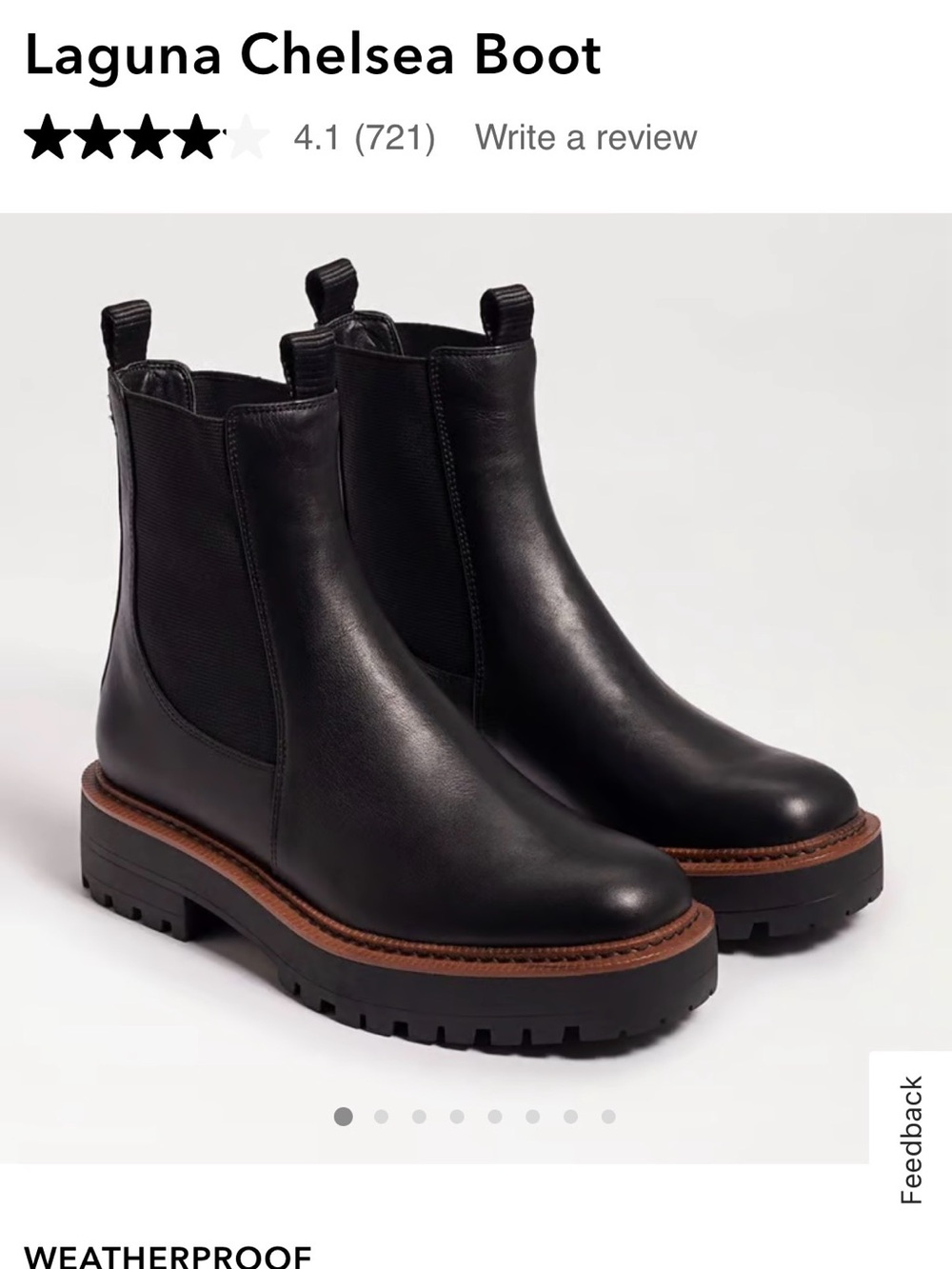 Sam Edelman Black Laguna Chelsea Boot with Brown Welt